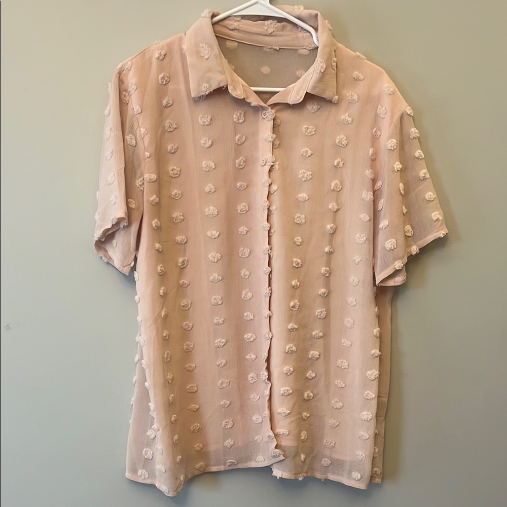 Men's Beige Textured Shirt